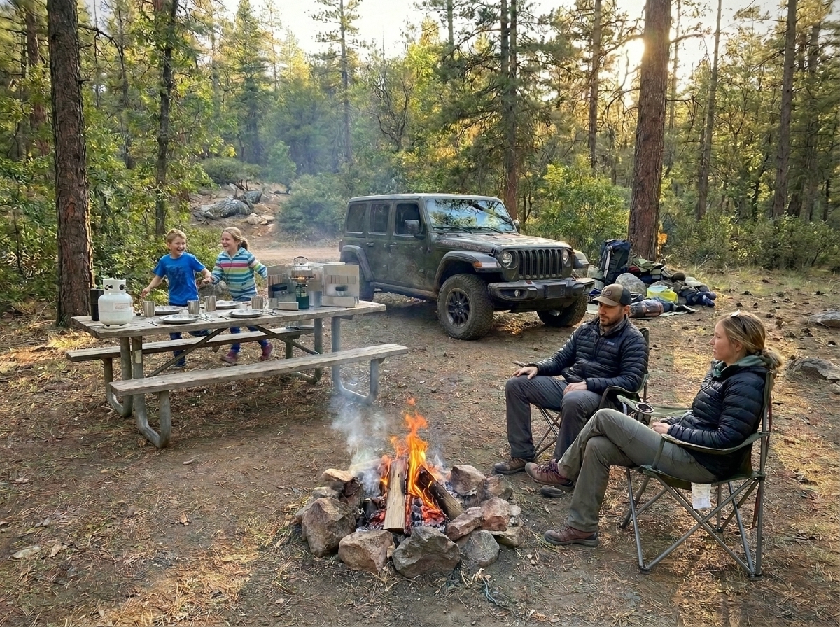 Campfire evening with the Kitchen Cube